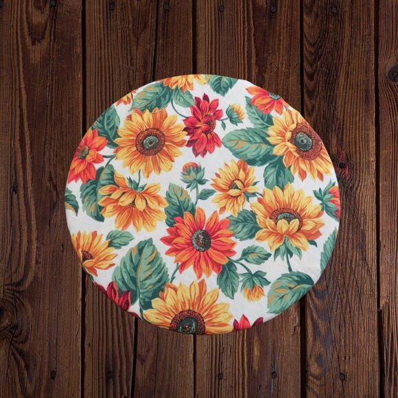 Kitchenaid Bowl Cover Fall Farm Chickens and Sunflowers Reversible Mixer Cover - Picture 4 of 6